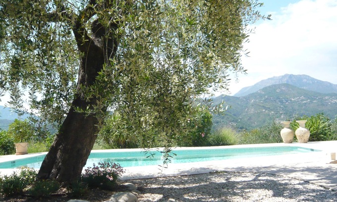 La Roquette-sur-Var Villa | Serene Mountain Retreat with Private Pool and Ocean Views