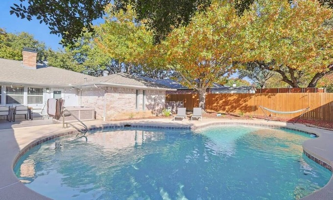 Plano House | Modern Rustic Retreat with Pool and Family Amenities