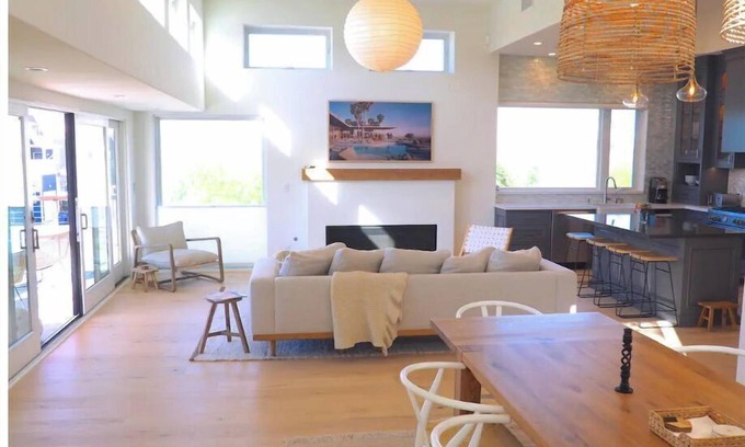 Pierpont Bay House | Coastal Retreat with Pool and Spa Steps from the Beach