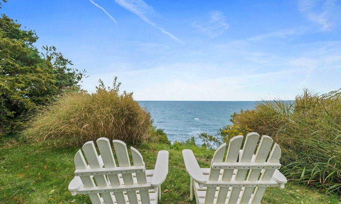 Plymouth House | Oceanview Retreat: Walk to Private Beach with Pool & Spa