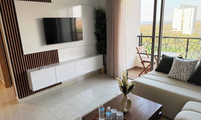 Ain Harrouda Apartment | Stunning Park & Beach View - Peaceful Retreat Steps Away