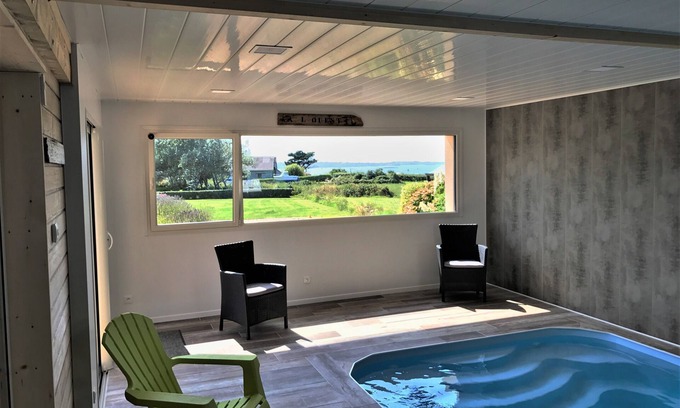Plougasnou House | Oceanfront Retreat with Indoor Pool & Guest Rated 10/10