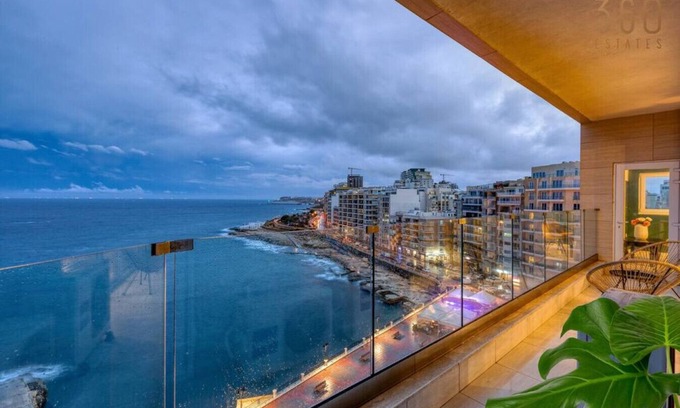 Tower Road Apartment | Seafront 3BR Home in Vibrant Sliema with Great Amenities