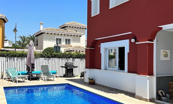 Torre-Pacheco Villa | Exquisite Villa with Heated Pool and Oceanfront Views