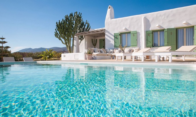 Paros Villa | Elegant Villa with Pool and Oceanfront Views