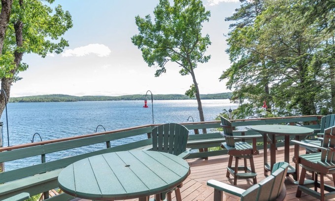 Moultonborough House | Beautiful Waterfront Home with Boat Dock and Pool Access
