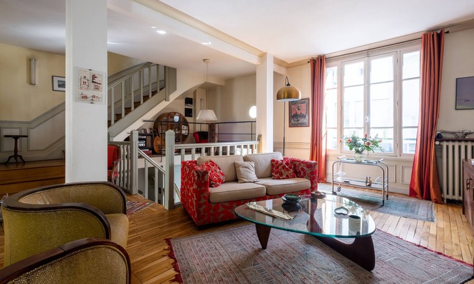 Quartier des peupliers House | Experience Style Bohème with Spa and Family-Friendly Amenities