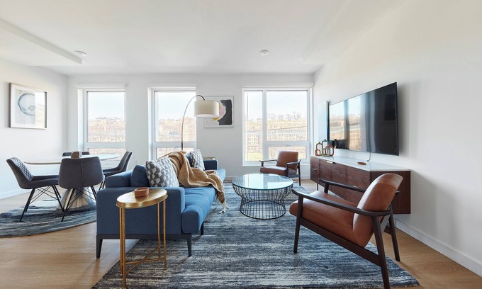 Hoboken Apartment | Stylish 2-BR Retreat with Roof Deck, Minutes from NYC