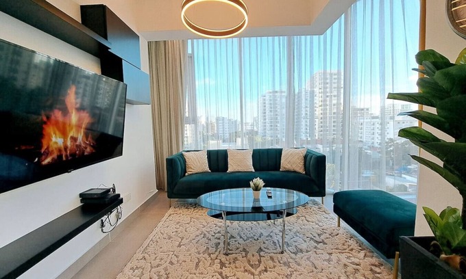 Downtown Santo Domingo Apartment | Stylish City Center Condo with Rooftop Views & Full AC
