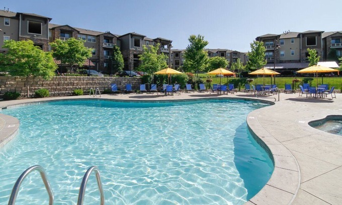 South Jordan Apartment | Elegant Retreat with Pool, Spa, and Pet-Friendly Options