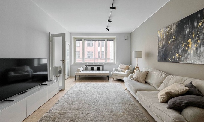 Kamppi Apartment | Stylish Downtown 2BR Flat with Sauna and Work Area
