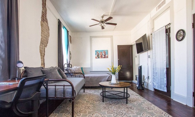 Seguin Apartment | Stylish, Modern, Industrial Fully Furnished Downtown 2nd Floor Micro Loft!