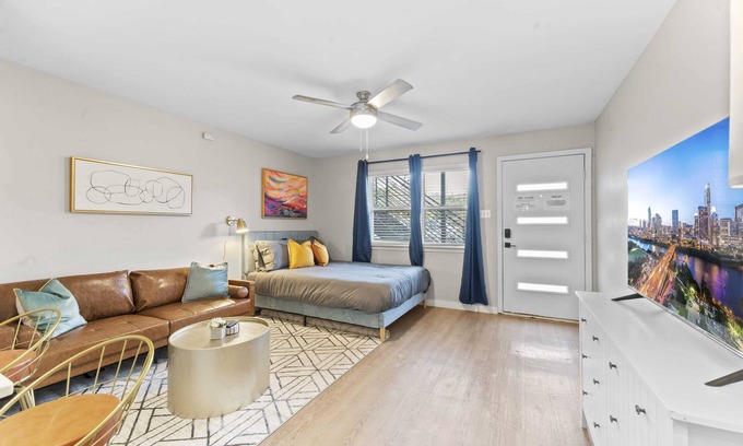 Greystone Center Apartment | Modern Studio near Downtown with Pet-Friendly Amenities