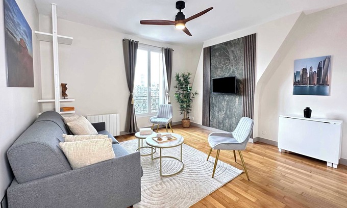 Butte-aux-Cailles Apartment | Elegant Parisian Retreat with Spa and Family-Friendly Amenities