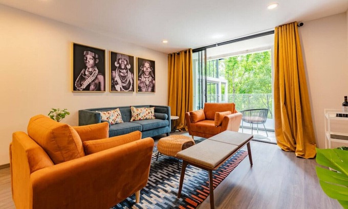 La Condesa Condo | Inviting Parque España, Condesa: 2BR with Rooftop & Gym