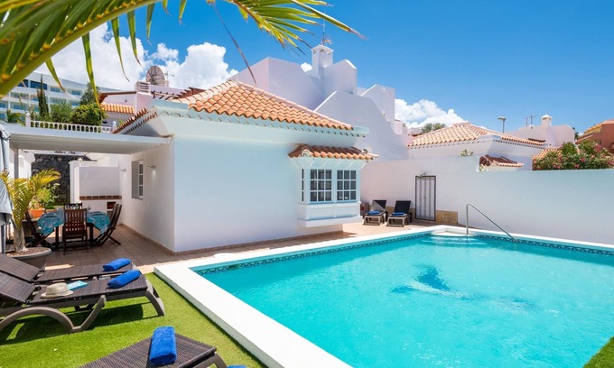 Costa Adeje Villa | Elegant 3-Bedroom Holiday Home with Pool in La Caleta