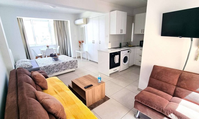 Larnaca Apartment | Stylish Studio: 2 Minutes from Kastella Beach