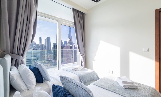 Downtown Dubai Apartment | Modern Two-Bedroom Escape in Business Bay with Burj Views