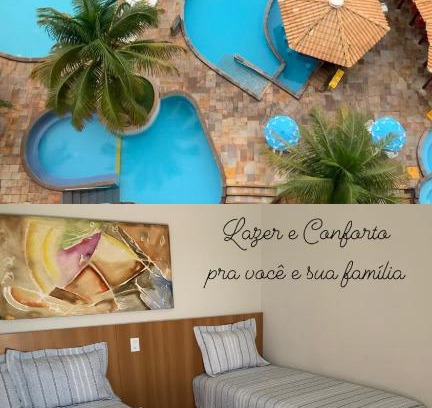 J Jeriquara Apartment | Relaxing Suíte 1015 at Thermas Place with Water Park
