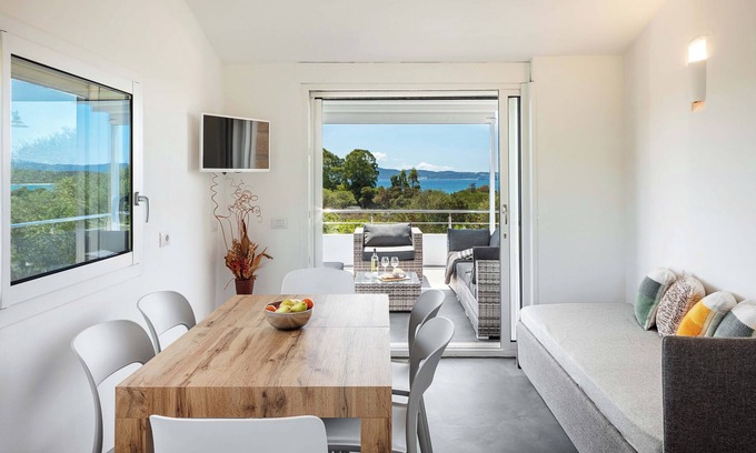 Pittulongu Apartment | Lavender Sea View Suite with Accessible Terrace Awaits You