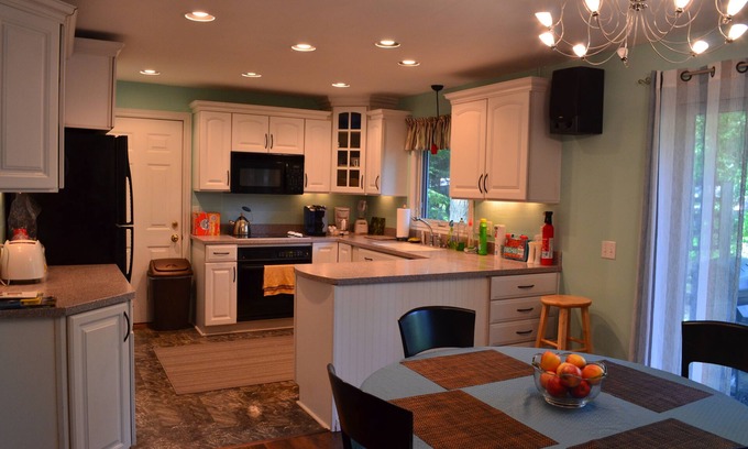 Waukazoo Woods House | Unforgettable Stay Near Lake MI with Deck and Fire Pit