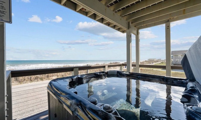 North Topsail Beach House | Summer Winds #191 - Ocean Views, Private Pool, Hot Tub & Steps to the Beach!