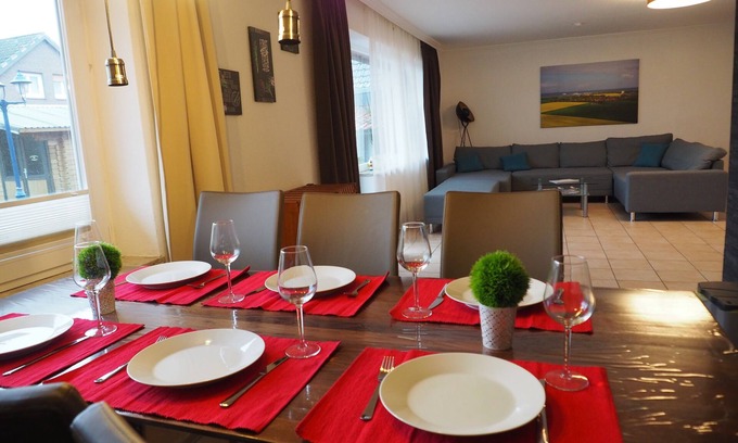 Puttgarden Apartment | Sunlit First Floor Apartment on the Dyke with Pool Access