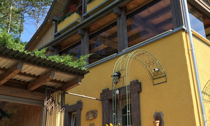 Muensingen Apartment | Inviting Apartment with Balcony and Valley Views Near Pool