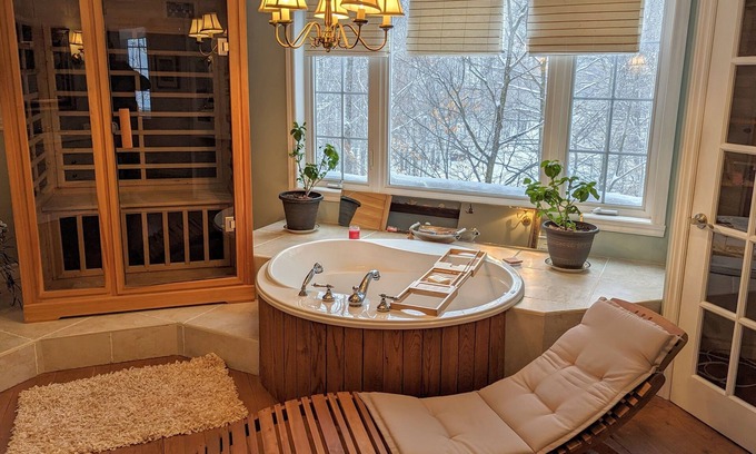 Morin Heights House | Charming French Country Home with Spa and Ocean View
