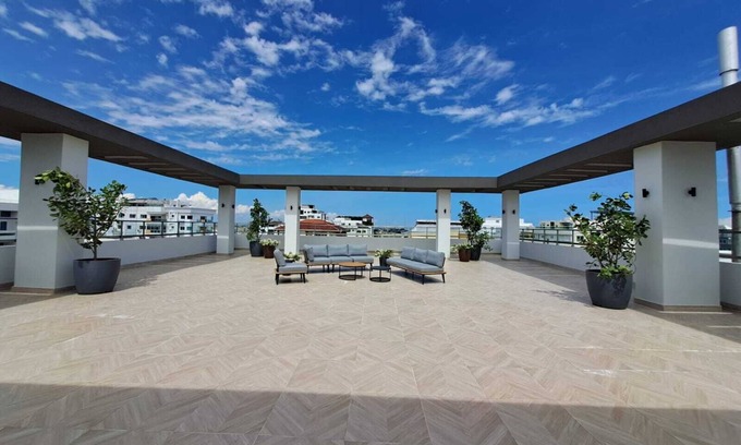 Pantoja Apartment | Relaxing 4BR Retreat with Private Roof and Spa Amenities