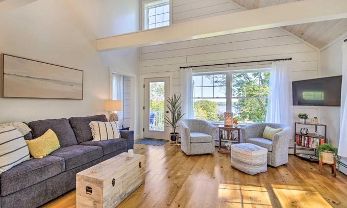 Sandy Point House | Inviting Stockton Springs Retreat Steps from the Beach