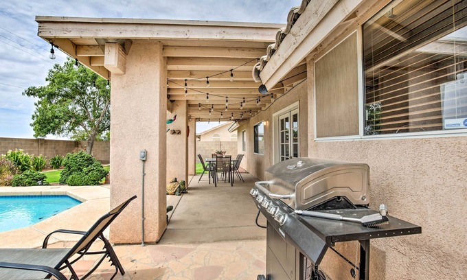 Yuma Cottage | Inviting Yuma Retreat with Private Pool and Grill Access