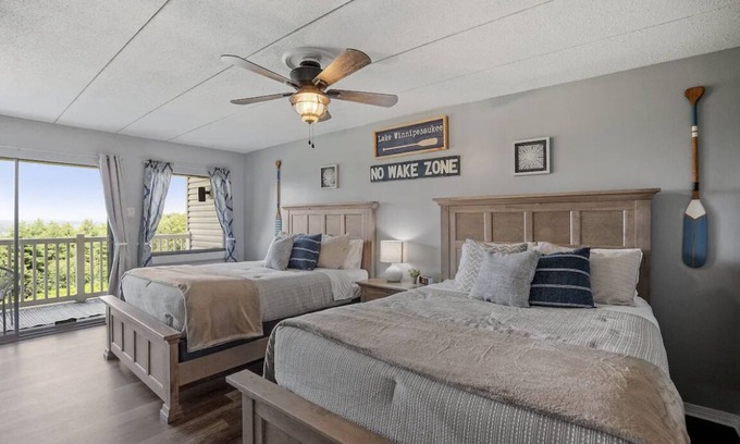 Weirs Beach Condo | Experience Sunrise and Lake Winni Views from Your Balcony