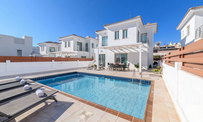 Protaras Villa | Exclusive Sunrise Bay Villa #4 with Oceanfront Views