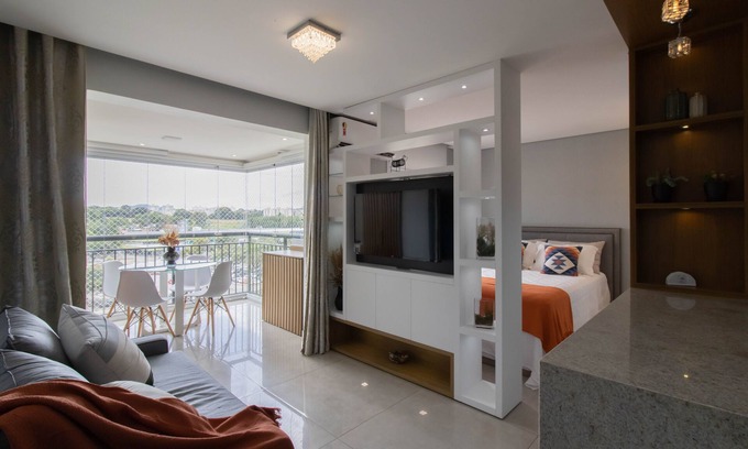 Picanco Apartment | Cozy Sunrise Studio - GRU with Pool and Breakfast Included