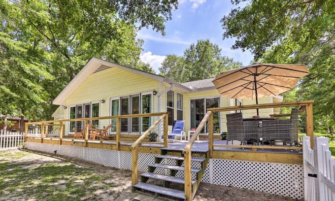 Sea Trail House | Serene Beach Home with Lake Views - 3 Mi to Coast