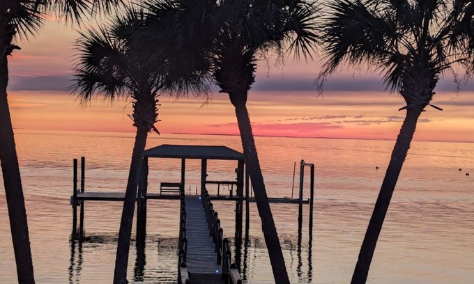 St. George Island House | Pet-Friendly Sunset Retreat with Pool & Hot Tub Awaits