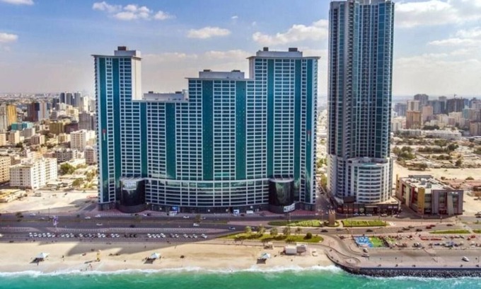 Ajman Apartment | Beachfront 2-Bedroom Apartment with Pool and Ocean Views