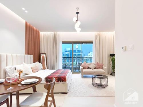 Al Barsha Apartment | Elegant Studio with Terrace and Burj View