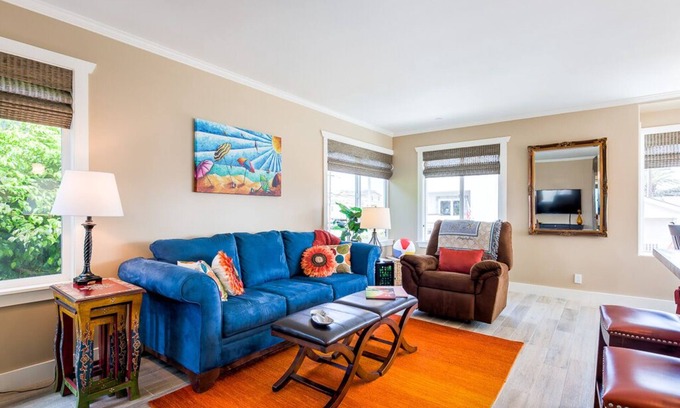 West Newport Apartment | Beachfront Retreat with Private Deck & Garage Parking