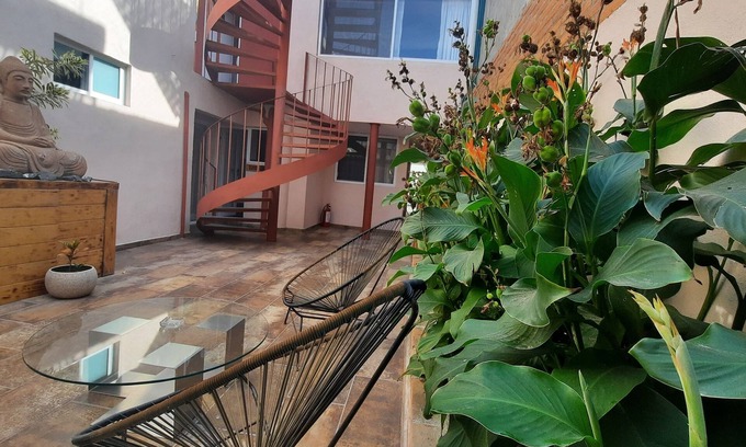 Downtown Queretaro Apartment | Modern Studio Luna with Ocean View & Spa in Downtown