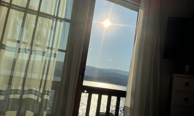 Bristol House | Superb waterfront house on Newfound Lake private beach, boathouse & deck