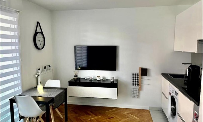 Drancy Apartment | Bright and High-End Studio with Child-Friendly Amenities