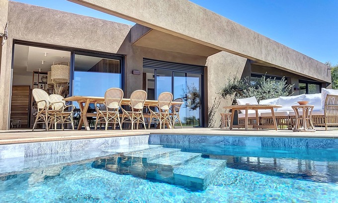 Marine de Davia Villa | Seaside Villa with Heated Pool and Boules Court