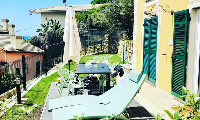 Bogliasco Apartment | Elegant Studio Apartment Giuli with Pool and Parking Access