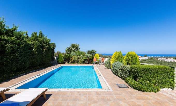 Rethymno Villa | Secluded Retreat with Pool and Breathtaking Sea Views