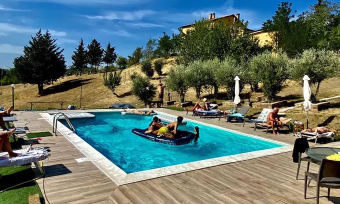 San Leo Villa | Relax at Paradise Rimini: Poolside Retreat Near San Marino