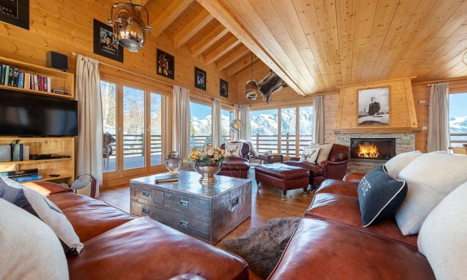 Mayens-de-Riddes Ski Chalet | Elevated Mountain Retreat: Swiss Chalet Skyfall Awaits