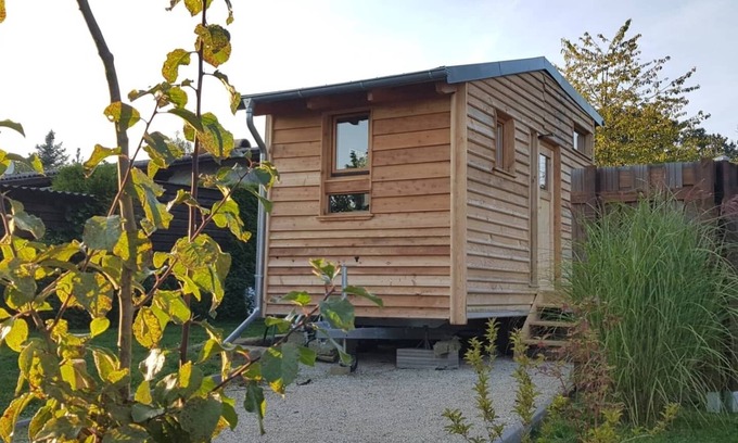 Muecke Cabin | Escape to Swiss Stone Pine TinyHouse by the Lake