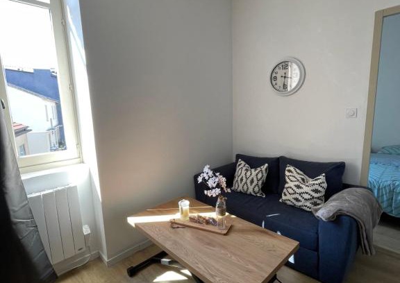 Saint-Etienne Apartment | Modern T1 with Terrace Near Stadium - Rated 9.5/10